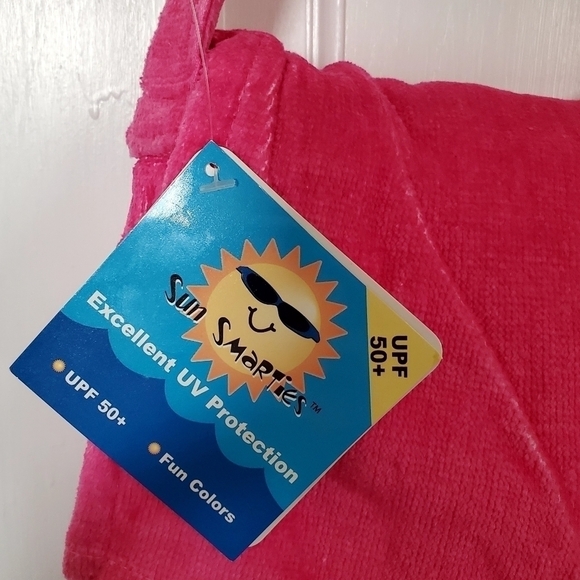 One Step Ahead Kids Sun Smarties Beach Towel In A Bag Floral/Pink UPF 50+ - Picture 1 of 8